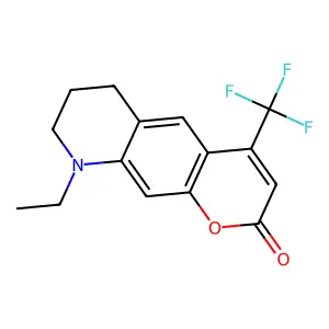 2H-Pyrano[3,2-g]quinolin-2-one, 9-ethyl-6,7,8,9-tetrahydro-4-(trifluoromethyl)- structure