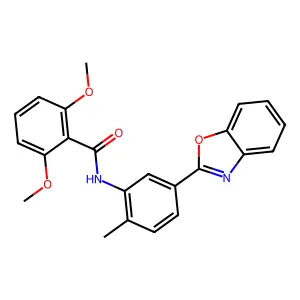 N-[5-(1,3-benzoxazol-2-yl)-2-methylphenyl]-2,6-dimethoxybenzamide structure