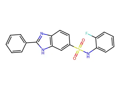 N-(2-Fluorophenyl)-2-phenyl-1H-benzo[d]imidazole-6-sulfonamide structure