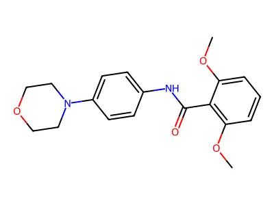 2,6-dimethoxy-N-(4-morpholin-4-ylphenyl)benzamide structure