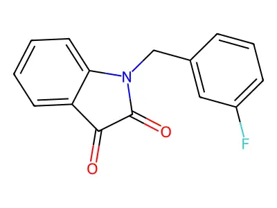 1-(3-fluorobenzyl)-1H-indole-2,3-dione structure