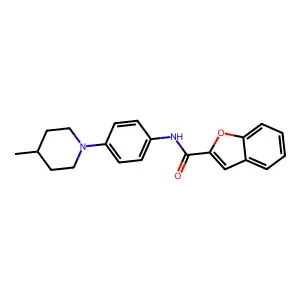 N-[4-(4-methylpiperidin-1-yl)phenyl]-1-benzofuran-2-carboxamide structure