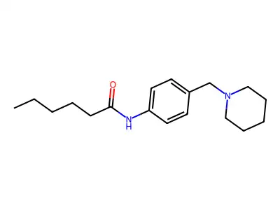 N-[4-(piperidin-1-ylmethyl)phenyl]hexanamide structure
