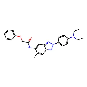 N-[2-[4-(diethylamino)phenyl]-6-methylbenzotriazol-5-yl]-2-phenoxyacetamide structure