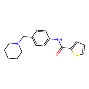 N-[4-(piperidin-1-ylmethyl)phenyl]thiophene-2-carboxamide structure