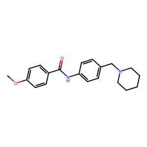 4-methoxy-N-[4-(piperidin-1-ylmethyl)phenyl]benzamide structure