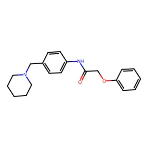 2-phenoxy-N-[4-(piperidin-1-ylmethyl)phenyl]acetamide structure