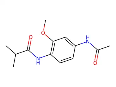 N-[4-(acetylamino)-2-methoxyphenyl]-2-methylpropanamide structure