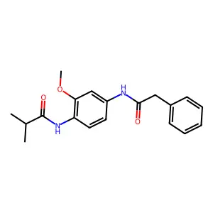 N-{2-methoxy-4-[(phenylacetyl)amino]phenyl}-2-methylpropanamide structure