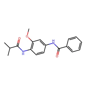 N-[4-(isobutyrylamino)-3-methoxyphenyl]benzamide structure