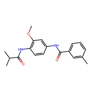 N-[3-methoxy-4-(2-methylpropanoylamino)phenyl]-3-methylbenzamide structure