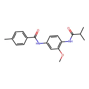 N-[3-methoxy-4-(2-methylpropanoylamino)phenyl]-4-methylbenzamide structure