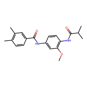 N-[4-(isobutyrylamino)-3-methoxyphenyl]-3,4-dimethylbenzamide structure