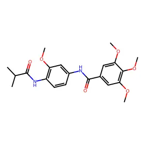 N-[4-(isobutyrylamino)-3-methoxyphenyl]-3,4,5-trimethoxybenzamide structure