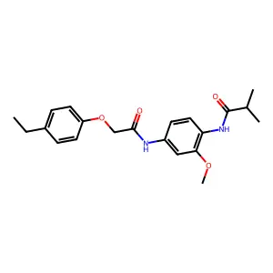 N-(4-{[(4-ethylphenoxy)acetyl]amino}-2-methoxyphenyl)-2-methylpropanamide structure