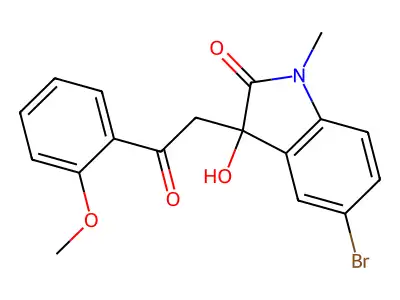 5-bromo-3-hydroxy-3-[2-(2-methoxyphenyl)-2-oxoethyl]-1-methyl-1,3-dihydro-2H-indol-2-one structure
