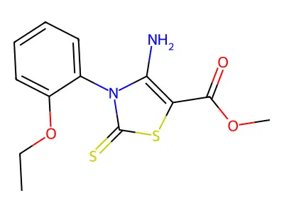 Methyl 4-amino-3-(2-ethoxyphenyl)-2-sulfanylidene-1,3-thiazole-5-carboxylate structure