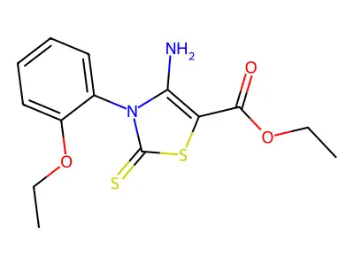 Ethyl 4-amino-3-(2-ethoxyphenyl)-2-sulfanylidene-1,3-thiazole-5-carboxylate structure