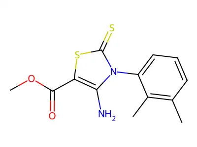Methyl 4-amino-3-(2,3-dimethylphenyl)-2-sulfanylidene-1,3-thiazole-5-carboxylate structure