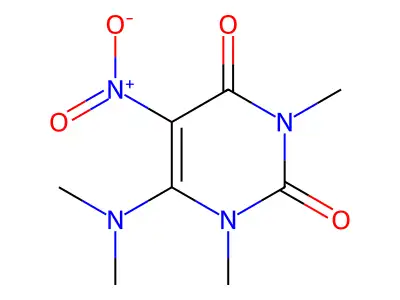 6-(Dimethylamino)-1,3-dimethyl-5-nitropyrimidine-2,4(1h,3h)-dione structure