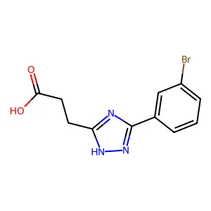 3-[3-(3-bromophenyl)-1H-1,2,4-triazol-5-yl]propanoic acid structure
