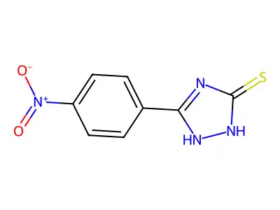 5-(4-nitrophenyl)-2,4-dihydro-3H-1,2,4-triazole-3-thione structure