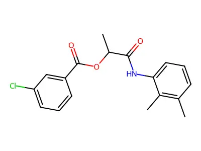 1-(2,3-Dimethylanilino)-1-oxopropan-2-yl 3-chlorobenzoate structure