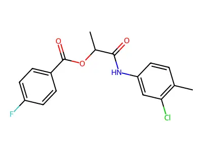 1-(3-Chloro-4-methylanilino)-1-oxopropan-2-yl 4-fluorobenzoate structure
