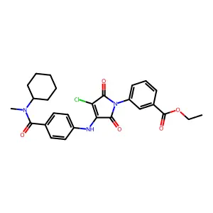 ethyl 3-[3-chloro-4-[4-[cyclohexyl(methyl)carbamoyl]anilino]-2,5-dioxopyrrol-1-yl]benzoate structure