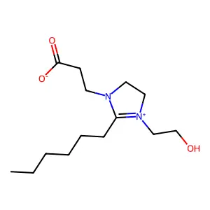 1-(2-Carboxylatoethyl)-2-hexyl-4,5-dihydro-3-(2-hydroxyethyl)-1H-imidazolium structure