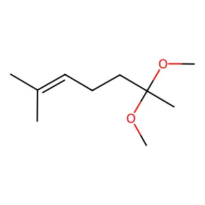 6,6-Dimethoxy-2-methylhept-2-ene structure