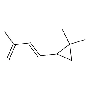 1,1-Dimethyl-2-(3-methyl-1,3-buta-dienyl)cyclopropane structure