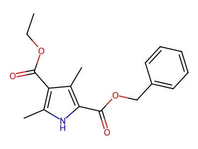 2-Benzyl 4-ethyl 3,5-dimethyl-1H-pyrrole-2,4-dicarboxylate structure