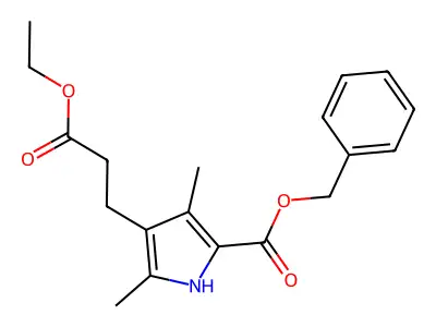 Ethyl 5-(benzyloxycarbonyl)-2,4-dimethyl-3-pyrrolepropionate structure