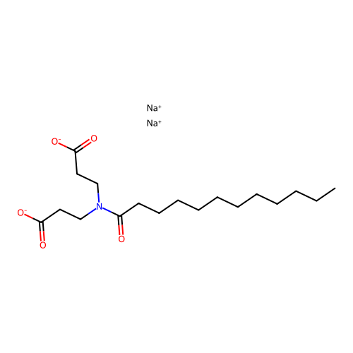 Disodium N-(2-carboxyethyl)-N-(1-oxododecyl)-beta-alaninate structure