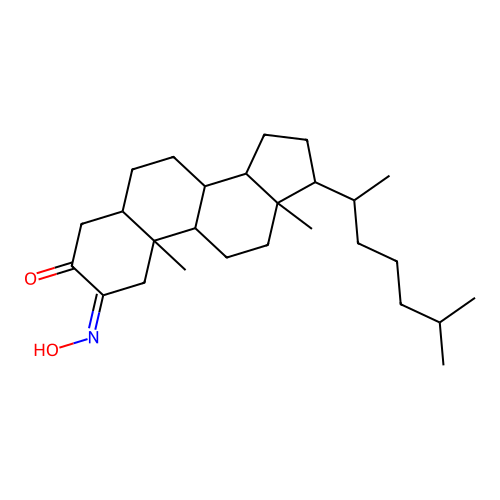 (2Z)-2-(Hydroxyimino)cholestan-3-one structure