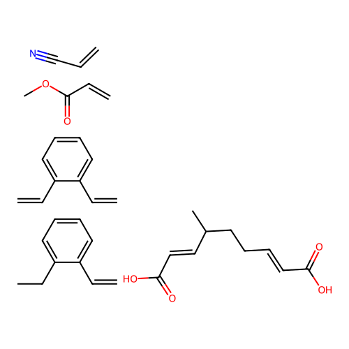 (C10-H14-O4.C10-H12.C10-H10.C4-H6-O2.C3-H3-N)x- structure