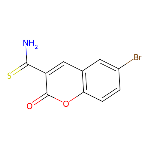 6-bromo-2-oxo-2H-chromene-3-carbothioamide structure