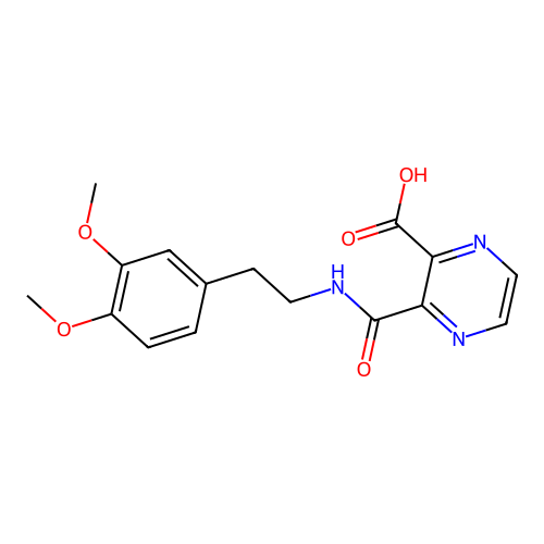 3-{[2-(3,4-Dimethoxyphenyl)ethyl]carbamoyl}pyrazine-2-carboxylic acid structure