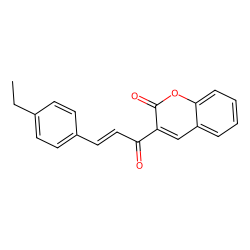 3-[(2E)-3-(4-ethylphenyl)prop-2-enoyl]-2H-chromen-2-one structure