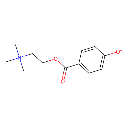 4-[2-(Trimethylammonio)ethoxycarbonyl]phenolate structure