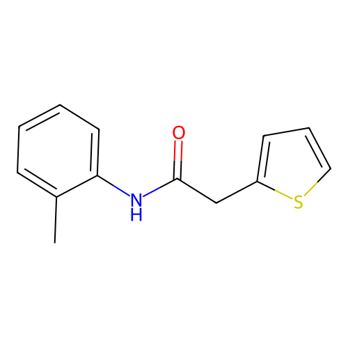 N-(2-methylphenyl)-2-(2-thienyl)acetamide structure