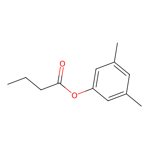 Butyric acid, 3,5-dimethylphenyl ester structure
