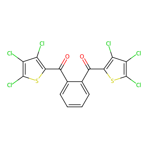 1,2-Phenylenebis((3,4,5-trichlorothiophen-2-yl)methanone) structure