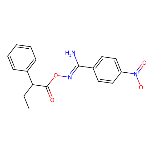 4-nitro-N'-[(2-phenylbutanoyl)oxy]benzenecarboximidamide structure
