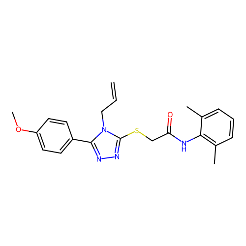 2-((4-allyl-5-(4-methoxyphenyl)-4H-1,2,4-triazol-3-yl)thio)-N-(2,6-dimethylphenyl)acetamide structure