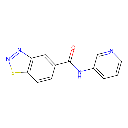 N-pyridin-3-yl-1,2,3-benzothiadiazole-5-carboxamide structure