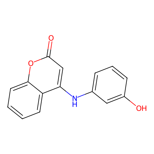 4-(3-Hydroxyanilino)chromen-2-one structure