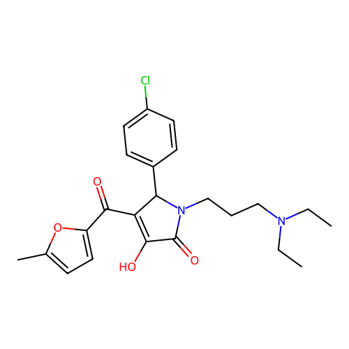 2-(4-chlorophenyl)-1-[3-(diethylamino)propyl]-4-hydroxy-3-(5-methylfuran-2-carbonyl)-2H-pyrrol-5-one structure