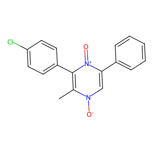 3-(4-Chlorophenyl)-2-methyl-5-phenylpyrazine 1,4-dioxide structure